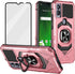 Ailiber Magic 5G Case for Cricket, AT&T Propel 5G with Screen Protector, Heavy Duty Shockproof Cover - Rose Gold