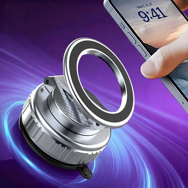 GEYUTHS Magnetic Vacuum Car Phone Holder with Strong Suction Cup 360 Adjustable Foldable