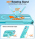 Anqrp 360 12/12 6.1" Rotatable Stand Magnetic Case for iPhone Pro with Adjustable Invisible Kickstand, [Compatible