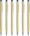 MECCANIXITY 6pcs Metal Stylus Pen 2 in 1 Universal Retractable Ballpoint Pen with Stylus Tips for All Capacitive Touch