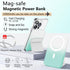 Wireless Magnetic Power Bank 10000mAh with Foldable Stand, PD 22.5W Fast Charging, Compatible with MagSafe iPhone Series