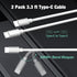 2 Pack 40W Fast USB C Car Charger Adapter for iPhone 15 Pro Max/Samsung Galaxy S24 Ultra, Dual 20W PD Port, White