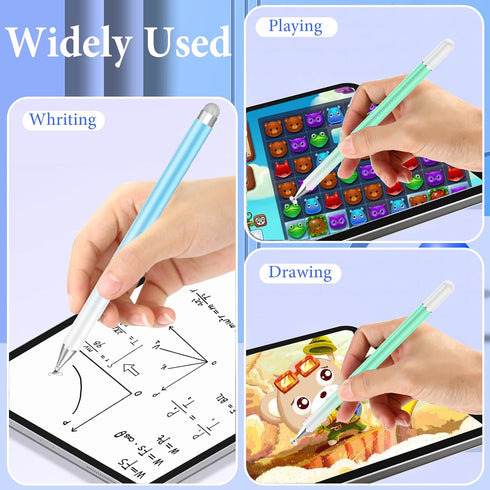 Stylus Pens for Touch Screens, 2 in 1 Magnetic Disc Stylus Pen for iPad with Magnetic Cap, Compatible with