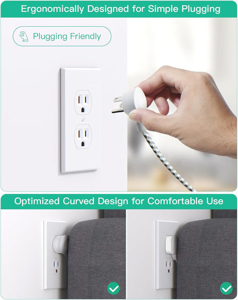 Mifaso 5Ft Cruise Ship Essentials - Power Strip with USB Ports, Flat Extension Cord with Multiple Outlets, USB Charging