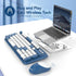 Wireless Keyboard and Mouse Combo, Retro Typewriter Keyboard and Mouse with Round Keypads for Windows Laptop PC
