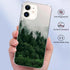 Scenery Nature Forest Phone Case Compatible with iPhone 11, Foggy Green Mountain Cover for Teens Men Women, Trendy Cool TPU Bumper Case Cover for iPhone 11