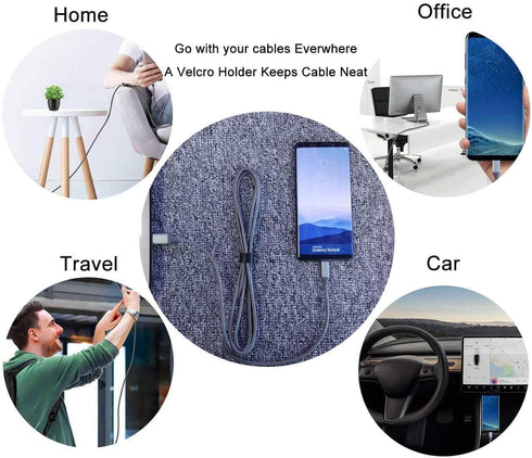 10FT USB C Cable for iPhone 15, iPad Pro, Fast Charging Nylon Cord for Samsung Galaxy S24, Note 20, Google Pixel & More.