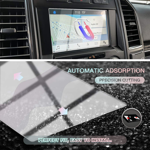 CDEFG Center Control Navigation Touch Screen Protector for 2014-2020 Ford F150 F250 Raptor 8 Inch, Tempered Glass