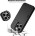 Nvollnoe for iPhone 14 Pro Case with Card Holder, Heavy Duty Protective Dual Layer Shockproof Hidden Card Slot Slim