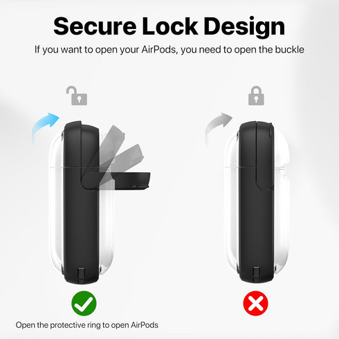 Valkit Compatible Airpods 2nd Generation Case Cover Clear, with Lock & Cleaner Kit, Soft Shockproof Case for Airpods 2/1
