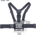 Adjustable Mobile Phone Chest Strap Harness Mount, Black, Compatible with iPhone, GoPro Hero, DJI Osmo Action Cameras