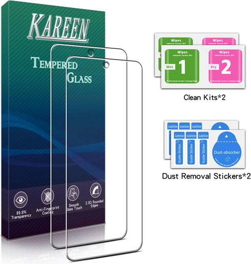 KAREEN 2 Pack Screen Protector for Motorola Moto G 5G 2024, Tempered Glass, Anti Scratch, Bubble Free, HD Clear, 9H