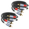 10FT Gold-Plated 2RCA Male to 2RCA Male Aluminum Shell Auxiliary Audio Cord,2