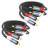 10FT Gold-Plated 2RCA Male to 2RCA Male Aluminum Shell Auxiliary Audio Cord,2