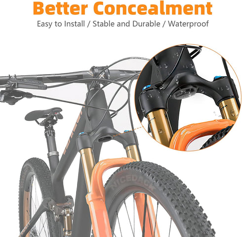 NICEDACK Hidden AirTag Bike Mount, Waterproof Anti-Theft Protection for Mountain Bike, Suitable for Bikes with Hole