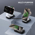 3 in 1 Magnetic Wireless Chargers for iPhone, Fast Foldable Mag-Safe Charger Stand with Night Light for iPhone