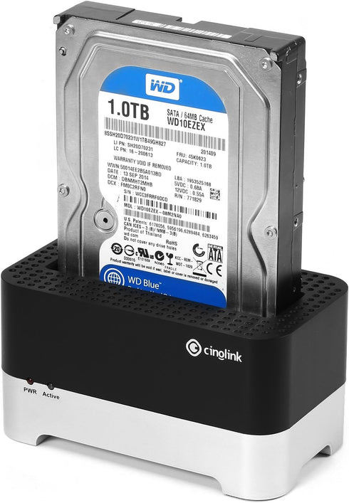Cinolink 3.0 2.5/3.5 Inch 4ft 3.0 8TB, PS4, USB to SATA Hard Drive Docking Station with USB Cable for HDD/SSD Support