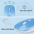 Bluetooth Wireless Keyboard and Mouse Combo, Ultra-Slim Rechargeable Ergonomic Small Keyboard Mouse for iPad iPhone