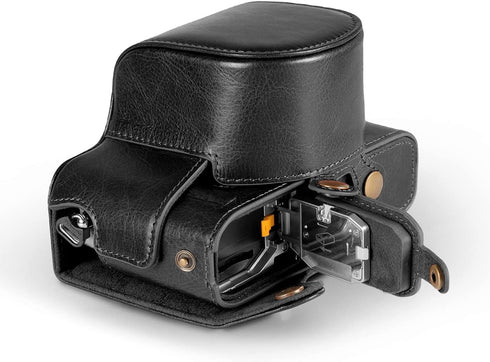 MegaGear MG2010 Ever Ready Genuine Leather Camera Case for Nikon Z fc (16-50mm) - Black