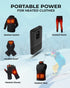 Vida IT Small Power Bank 5V 2A Battery Pack for Heated Vest Jacket Gloves 5000mAh Dual USB, Portable Phone Charger for iPhone XR 11 Samsung Pixel Android Cell Type-C Backup Charging Bank LED Display