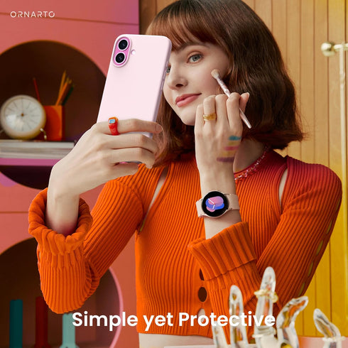 ORNARTO 16 6.7, 3 6.7 Inch, Compatible with iPhone Plus Case Slim Liquid Silicone Layers Full Covered Soft Gel Rubber