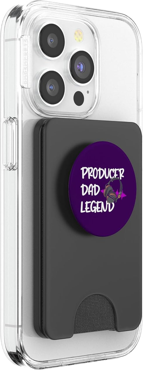Funny Music Producer Apparel Producer Dad Legend Funny Music Producer PopSockets PopWallet for MagSafe