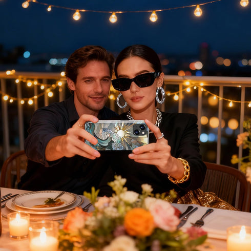 Goodon 15 for iPhone Case,Aesthetic Vintage Mosaic Stained Glass Shell,Compatible with Magsafe,Trendy Unique Cool Retro