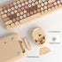 MOFII 7 8 10 Wireless Keyboard and Mouse Combo, Retro Typewriter Keyboard with Multi-Media Function Keys and Number Pad