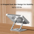 Benriotel 360 12 10-16 Inch Laptop Stand with Magnetic Phone Holder for Desk, Ergonomic Foldable Laptop Riser