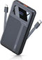 Antteez Portable Charger with Built in Cable - 10000mAh Fast Charging 22.5W Power