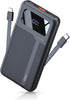Antteez Portable Charger with Built in Cable - 10000mAh Fast Charging 22.5W Power