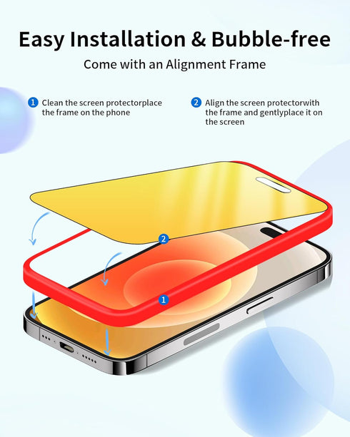iPhone 14 Pro Max and iPhone 15 Plus Privacy Screen Protector, Gradient Colorful Anti Spy, 2 PACK 6.7 Inch