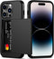 Nvollnoe for iPhone 14 Pro Case with Card Holder, Heavy Duty Protective Dual Layer Shockproof Hidden Card Slot Slim
