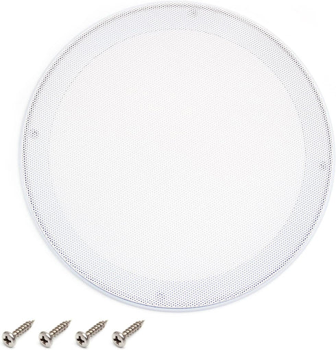 Fielect 8" Speaker Grill Cover White Speaker Grill Mesh Round SubWoofer Grille Car Speaker Grill Cover Guard Replacement