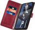 SUANPOT Leather Wallet Case for Samsung Galaxy S22, RFID Blocking Flip Folio Book, Shockproof Cover for Men Women (Red)