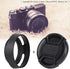 Camera Lens Hood, 43mm Black Metal Lens Hood with Plastic Lenses for Leica Photography Accessory