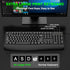 QUASIO 4X Large Print Ergonomic Keyboard, Full Size Keyboard with Wrist Rest, Silent Wired USB Computer Keyboard