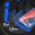 Moto G Play 2024 Case with 2 Pack Screen Protector, Heavy Duty Shockproof Bumper Cover with Kickstand (Blue)
