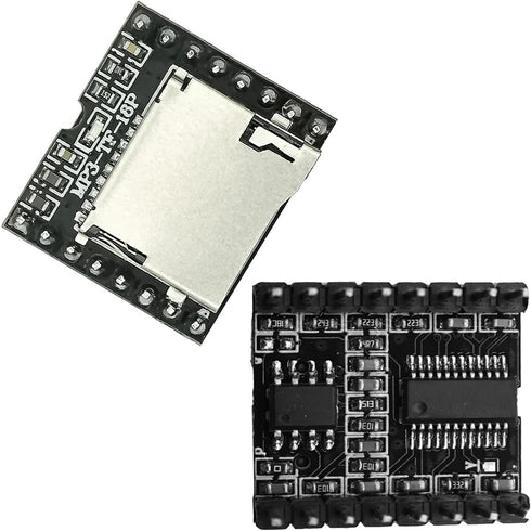 FBHDZVV 4Pcs MP3 16P MP3 Mini Player Module TF Card U Disk Mini DF Player Audio Voice Module IO/Serial Port/AD Board