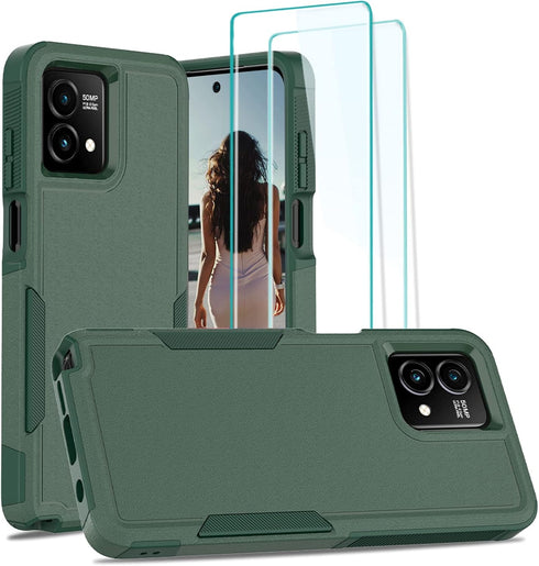 Jeylly for Moto G Stylus 5G (2023) Case, Shockproof Cover for Women, Military Grade Dual Layer Protective Case (Green)