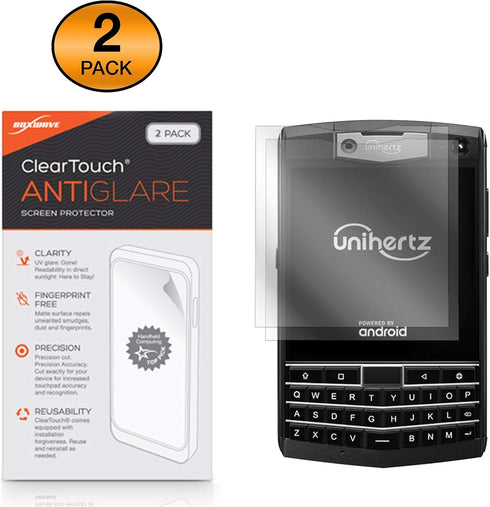 BoxWave Screen Protector for Unihertz Titan - ClearTouch Anti-Glare (2-Pack), Anti-Fingerprint Matte Film