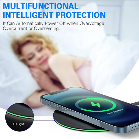 UrbanX Case Compatible 15W Fast Wireless Charger for LG V40 ThinQ, Faster and More Stable Charging Efficiency (No AC