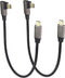 90 Degree USB 3.1 Type C Male Extension Cable 60W & 3A, Right Angled, 0.3M, 2-Pack for Laptop, Tablet & Mobile.
