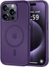 MOCCA iPhone 15 Pro Case - Slim Translucent Matte, 13FT Military Drop Protection, Strong Magnetic, Deep Purple, MagSafe