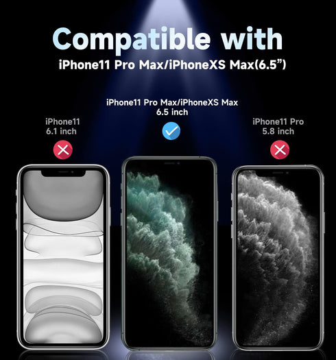 MAGIC JOHN 2 Pack for iPhone 11 Pro Max/XSMAX 6.5 inch Tempered Glass Screen Protector, Auto Dust-Elimination Installation, Bubble Free, HD Clear, Easy Installation