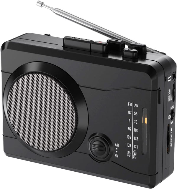 Portable Cassette Player & Recorder, Cassette Tape to MP3 Digital Converter, AM/FM