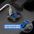 2 PACK 12V USB Car Socket Round USB C 12V Outlet, 3-Port Marine USB Fast Charger Waterproof with Switch & Voltmeter