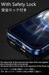 HENGHUI Lockable Magnetic Case for iPhone 13 Pro Max, 360 Full Body Glass Bumper, Clear Cover with Protector (Black)