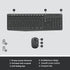 Logitech MK235 Wireless Keyboard and Mouse Combo, USB Receiver, 15 FN Keys, Long Battery Life for Windows, PC
