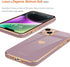 Teageo iPhone 14 Case - Cute Lavender Love Heart, Luxury Electroplate, Soft Bling, Shockproof, Full Camera Protection.
